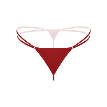 Lastikli Kırmızı Büyük Beden G String Tanga