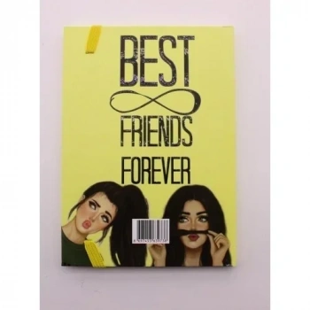 Lastikli Noktalı Sert Kapak Best Friend Defter