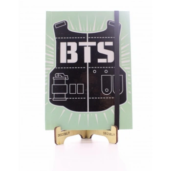 Lastikli Noktalı Sert Kapak BTS Defter