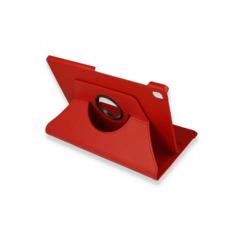 Lenovo M10 FHD Plus X606F Kılıf 360 Tablet Deri Kılıf - Kırmızı