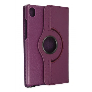 Lenovo Tab M8 Kılıf 360 Tablet Deri Kılıf - Mürdüm