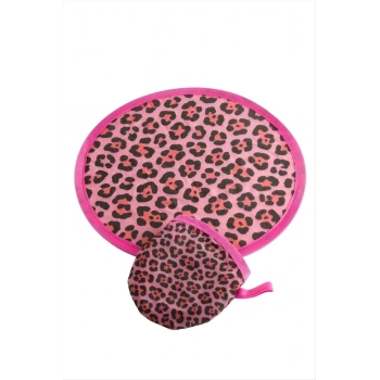 Leopar Desenli Kore Yelpaze 20 cm