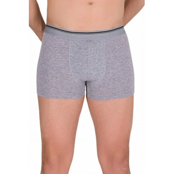 Likralı Erkek Büyük Beden Boxer Şort Gri 1097B