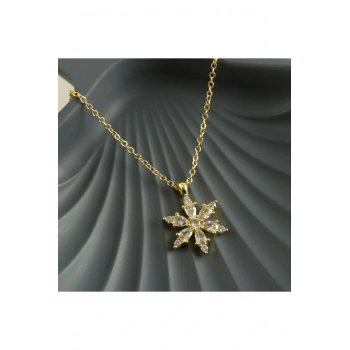 Lotus Zirkon Taşlı Yeni Sezon Kolye