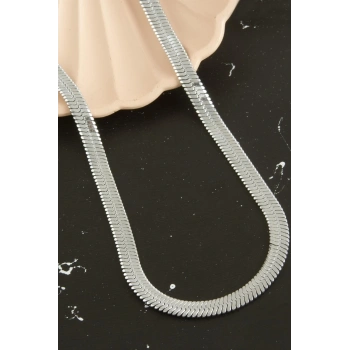 Lüx İtalyan Çelik Zincir Kolye 45CM