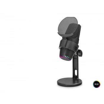 M9 Profesyonel Gaming Rgb Mikrofon 48 Khz / 16 Bit Type-C - Siyah