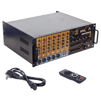 MAGICVOICE MV-1216 KÜP MİXER ANFİ USB BT UK RMS300W MAX 2400W 6 ZON +99DSP+4-16-70-100V TRAFOLU (4887)