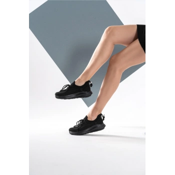 Magnolia Siyah Triko Spor Ayakkabı