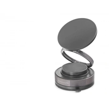 Magsafe Uyumlu Manyetik Vantuzlu 360° Döner Araç Içi Telefon Tutucu Metal - Siyah HDX8027