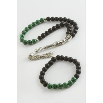 Malahit-Onix Tesbih Bileklik Set 8 mm
