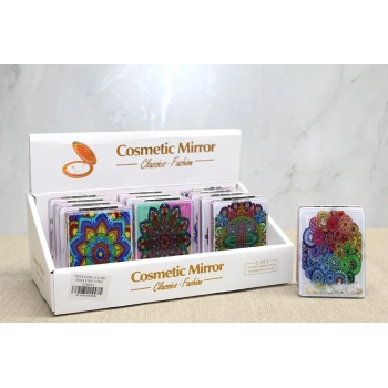 Mandala Desenli Hareketli Sulu El Aynası - Model 2