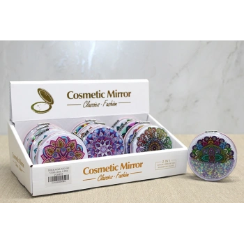 Mandala Desenli Hareketli Sulu El Aynası - Model 5