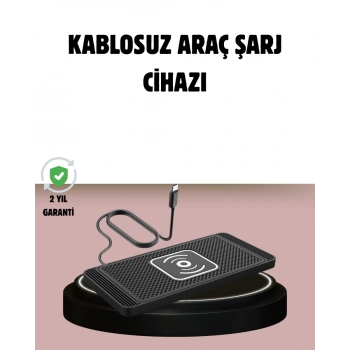 Manyetik Kablosuz Araç Şarj Cihazı – Hızlı Şarj Kaymaz Taban Güvenli Kullanım