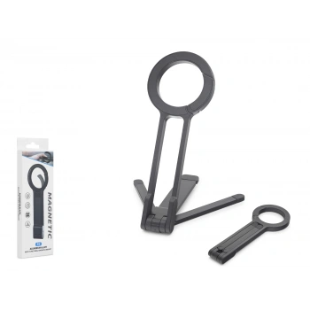 Manyetik Katlanir Masaüstü Telefon Standı Plastik - Siyah ND8029