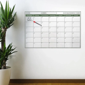 Manyetik Yapışkanlı Bir Aylık Program Planlayıcı Takvim 85x56 cm (4887)