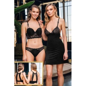 MARSiLYAN- 1313 BÜŞRA SÜTYEN KÜLOT KOMBİNEZON TAKIM KADIN