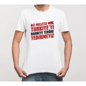 MARSiLYAN- 15 Temmuza Özel Tasarım YEDİRMEYİZ Baskılı Tshirt