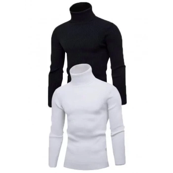 MARSiLYAN- 2 Adet Unisex Kaşkorse Boğazlı Full Likralı Fitilli Body Kazak