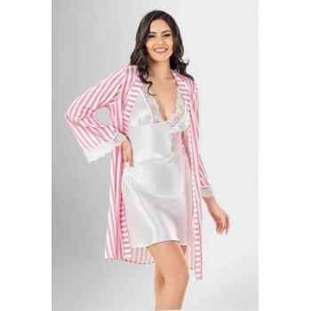 MARSiLYAN-  2 li Kısa Sabahlık Takımı Desenli