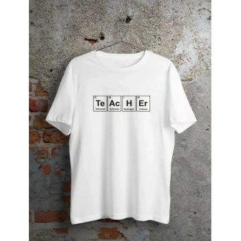 MARSiLYAN- 24 Kasım Öğretmenler Günü Baskılı Özel T-shirt - Beyaz
