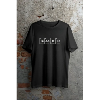 MARSiLYAN- 24 Kasım Öğretmenler Günü Baskılı Özel T-shirt - Siyah