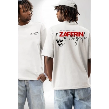 MARSiLYAN- 30 Ağustos Baskılı T-shirt - Beyaz