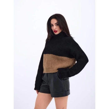 MARSiLYAN- 3904 TRİKO BALIKÇI ÇİZGİLİ KAZAKSİYAHVİZON
