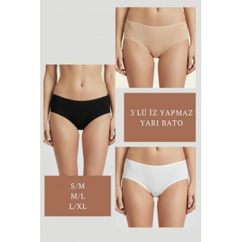 MARSiLYAN- 3LÜ SET KÜLOT-SİYAH-BEYAZ-TEN DOR2850