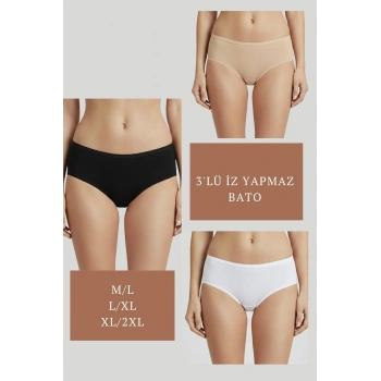 MARSiLYAN- 3LÜ SET KÜLOT-SİYAH-BEYAZ-TEN DOR2851