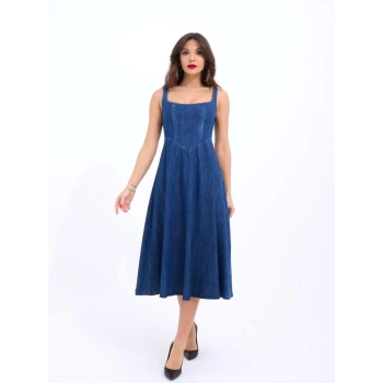 MARSiLYAN- 7142 KOT ELBİSEMAVİ
