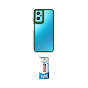 MARSİLYAN™- 9i 4G Kılıf Eksen Doku Prime - Siyah 5D Eko Cam Ekran Koruyucu