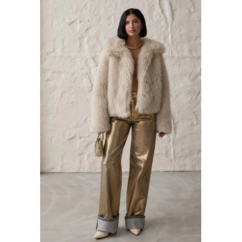 MARSiLYAN-  Altın Varaklı Jeans Pantolon