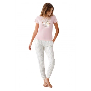 MARSiLYAN- ANNE-KIZ SETİ KADIN İKİLİ PİJAMA TAKIM AR3571-S