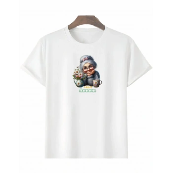 MARSiLYAN- Anneler Gününe Özel Tasarım Canım Annem Baskılı T-shirt - Beyaz