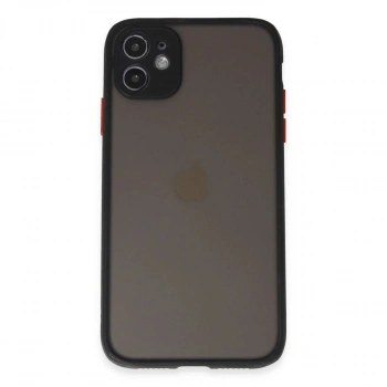 MARSİLYAN™- Apple İphone 11 Kılıf Montreal Silikon Kapak - Siyah