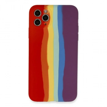 MARSİLYAN™- Apple İphone 11 Pro Kılıf Ebruli Lansman Silikon - Kırmızı-mor