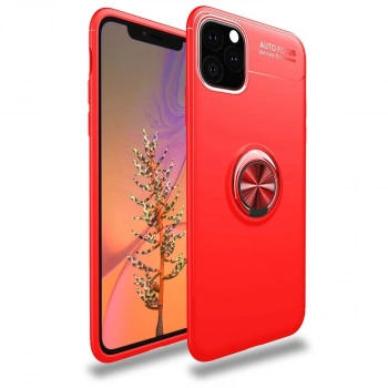 MARSİLYAN™- Apple İphone 11 Pro Kılıf Range Yüzüklü Silikon - Kırmızı
