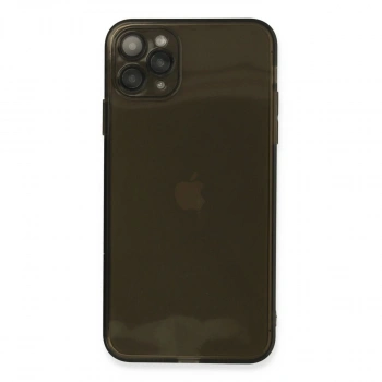 MARSİLYAN™- Apple İphone 11 Pro Max Kılıf Fly Lens Silikon - Siyah