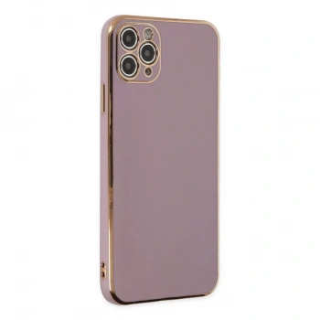MARSİLYAN™- Apple İphone 11 Pro Max Kılıf Volet Silikon - Mor