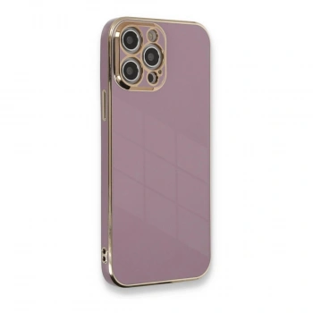 MARSİLYAN™- Apple İphone 12 Pro Kılıf Volet Silikon - Mor