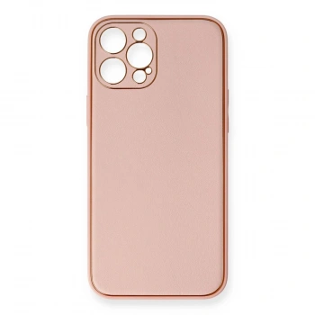 MARSİLYAN™- Apple İphone 12 Pro Max Kılıf Coco Deri Silikon Kapak - Pembe