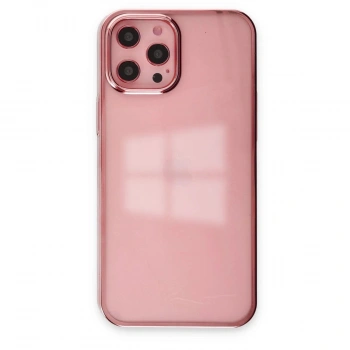 MARSİLYAN™- Apple İphone 12 Pro Max Kılıf Element Silikon - Pembe