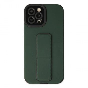 MARSİLYAN™- Apple İphone 12 Pro Max Kılıf Mega Standlı Silikon - Yeşil