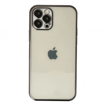 MARSİLYAN™- Apple İphone 12 Pro Max Kılıf Razer Lensli Silikon - Siyah