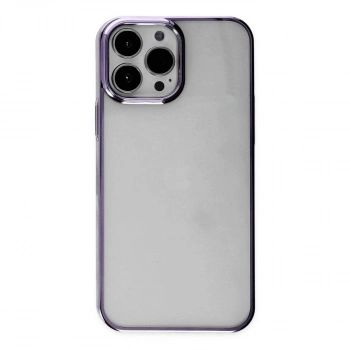 MARSİLYAN™- Apple İphone 13 Pro Max Kılıf Element Silikon - Mor