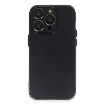 MARSİLYAN™- Apple İphone 13 Pro Max Kılıf Luko Lens Silikon - Siyah