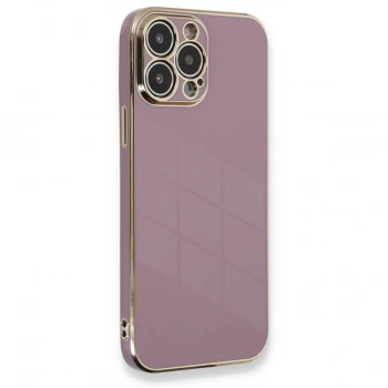 MARSİLYAN™- Apple İphone 13 Pro Max Kılıf Volet Silikon - Mor