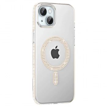 MARSİLYAN™-  Apple İphone 14 Move Taşlı Magsafe Kapak - Pembe