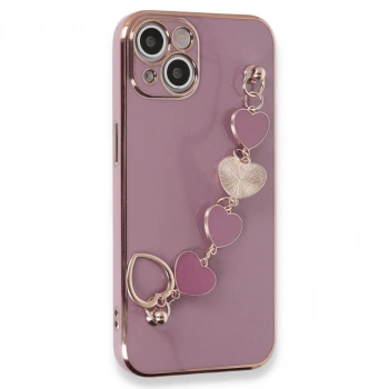 MARSİLYAN™- Apple İphone 14 Plus Kılıf Esila Silikon - Mor