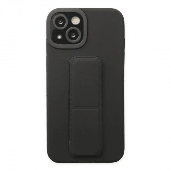 MARSİLYAN™- Apple İphone 14 Plus Kılıf Mega Standlı Silikon - Siyah